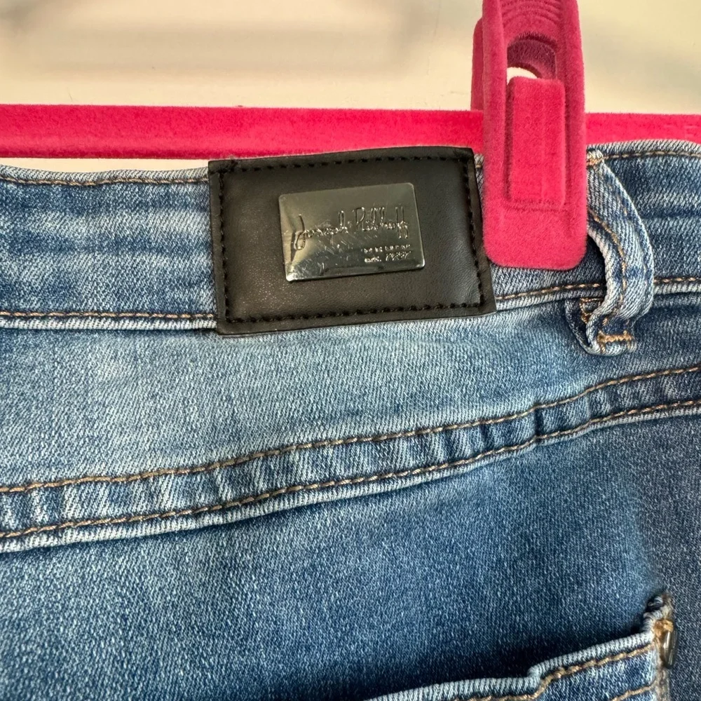 Joseph Ribkoff Rhinestone & Patch Work Cropped Jeans - Picture 7 of 7